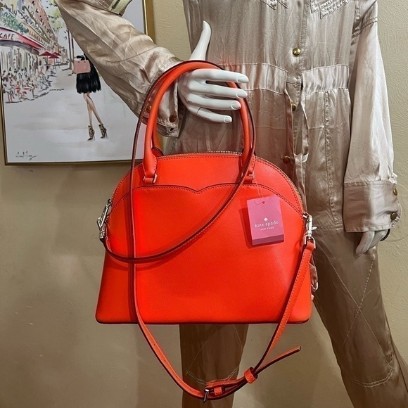 KATE SPADE Payton Medium Dome Satchel in Coral. Nwt Perfect Spring bag - Picture 6 of 13